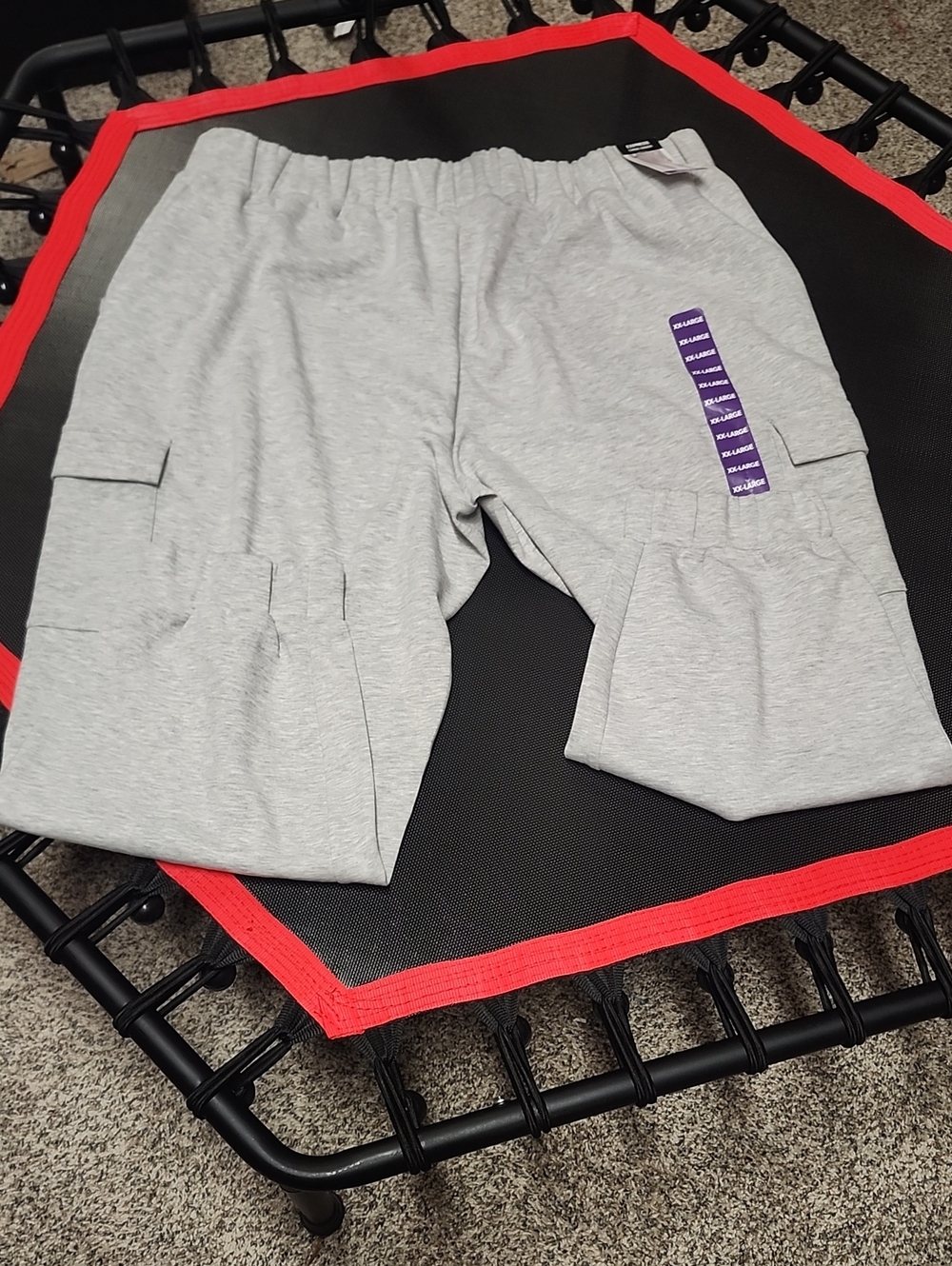 Express Women's Cozy & Soft Relaxed Fit Cargo Jogger - Light Grey #10